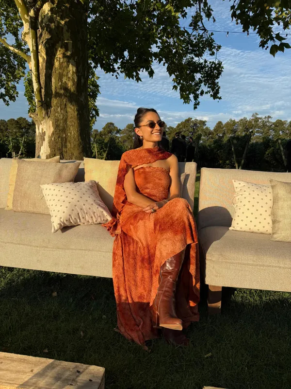 Set  naranja estampado andrea