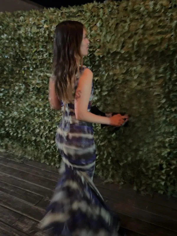 Vestido shill estampado frunce