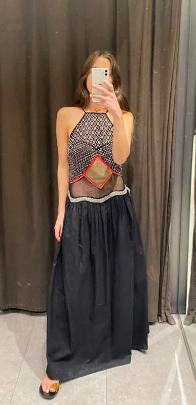 Vestido  zara negro