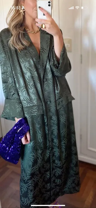 Vestido verde blazer