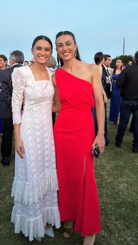 Vestido largo rojo un hombro