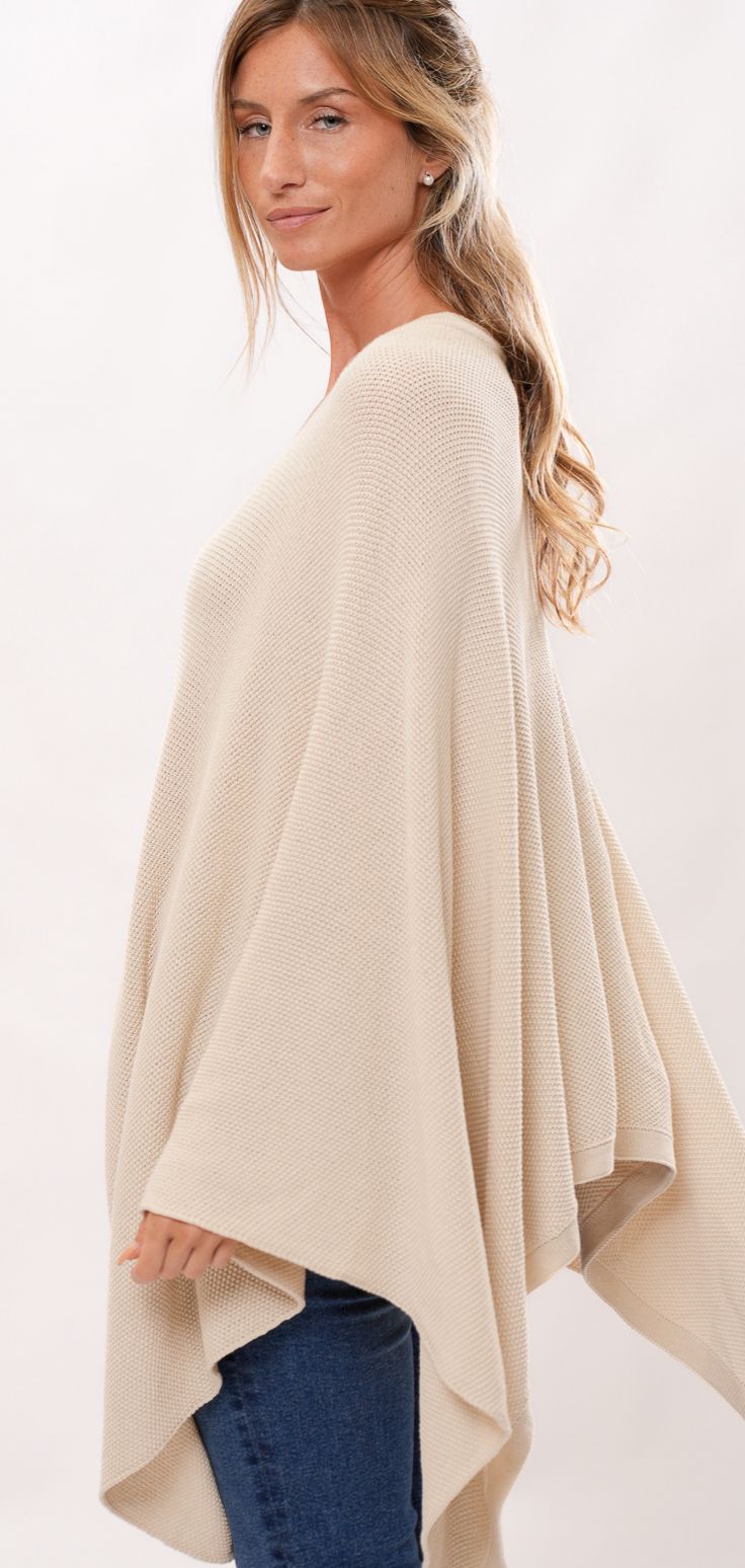 Ruana pura lana crudo