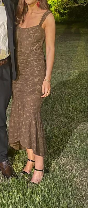 Vestido marron estilo corset