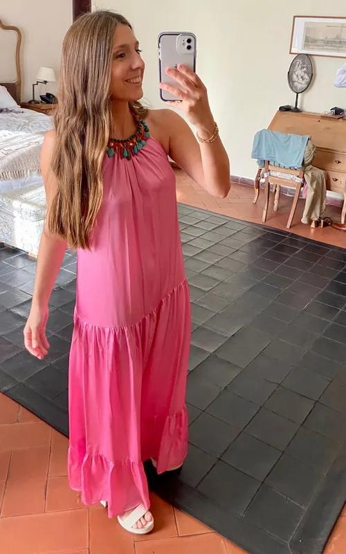 Vestido rosa liujo milano