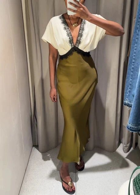 Vestido zara japones con encaje