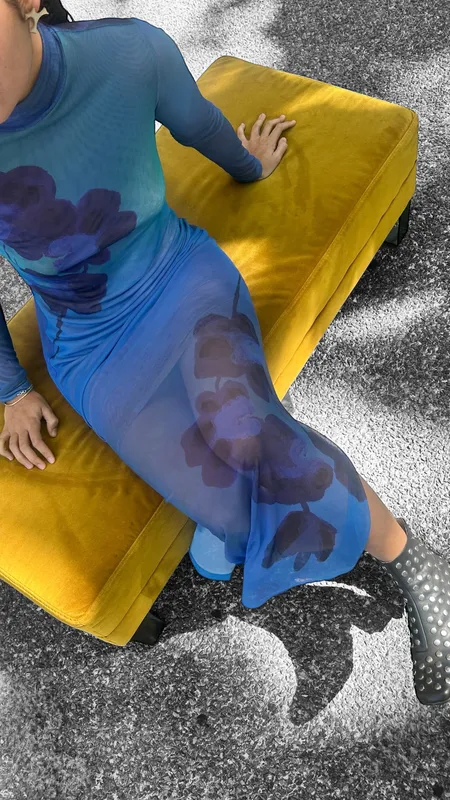 Vestido jazmin chebar microtul azul