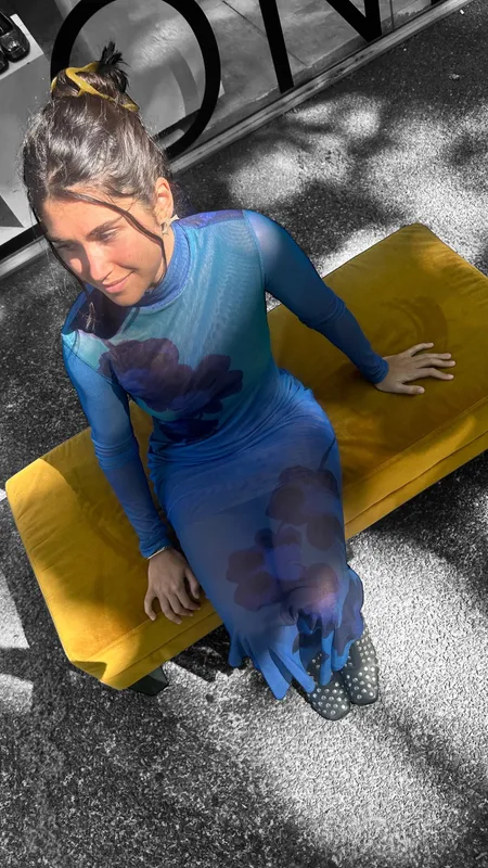 Vestido jazmin chebar microtul azul