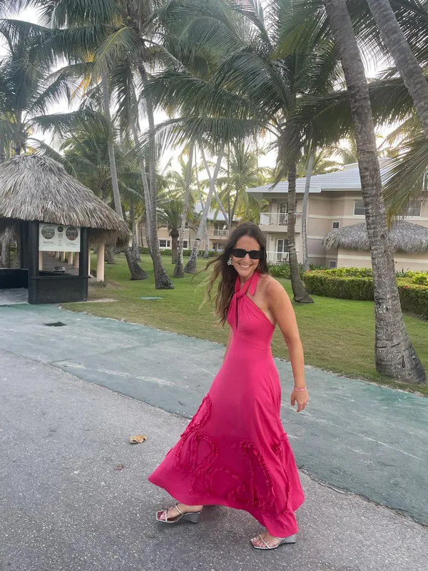 Vestido margo rosa chicle