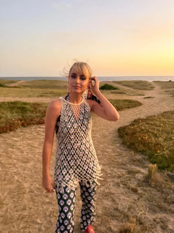 Top de red con mostacillas