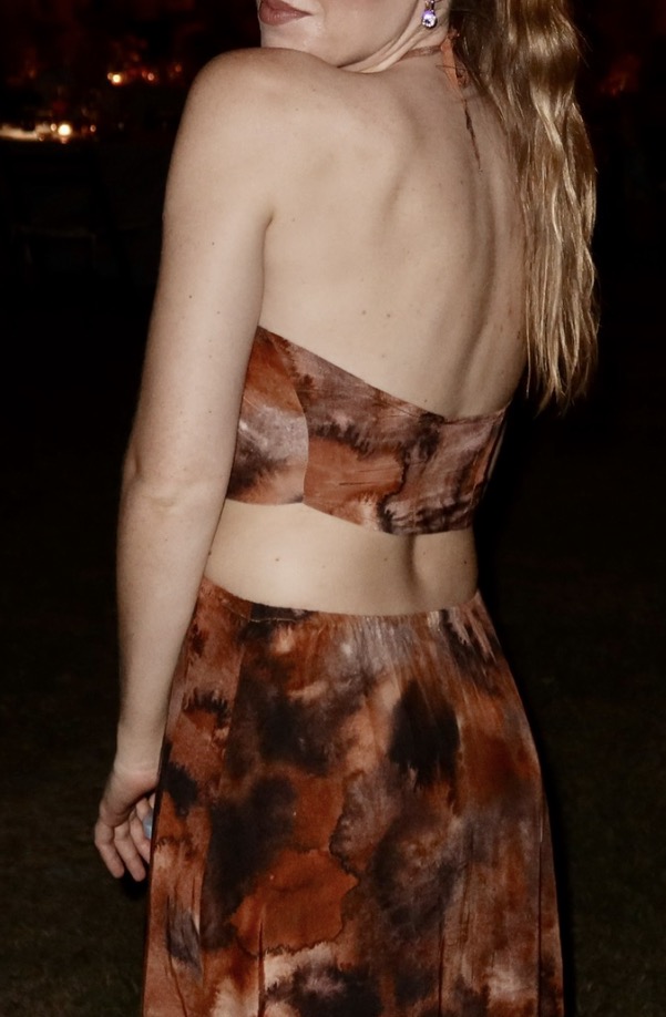 Vestido shill batik naranja