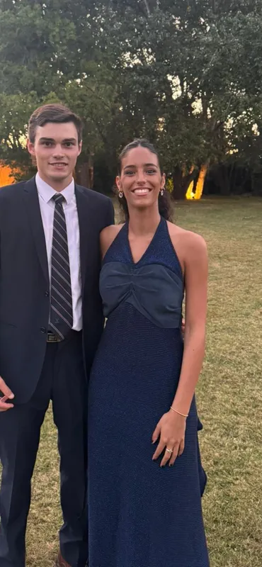 Vestido agnes l azul con top drapeado