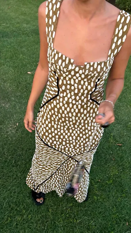 Vestido dots blanco y verde plan be