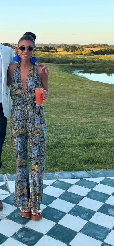 Mono cher estampado azul/amarillo