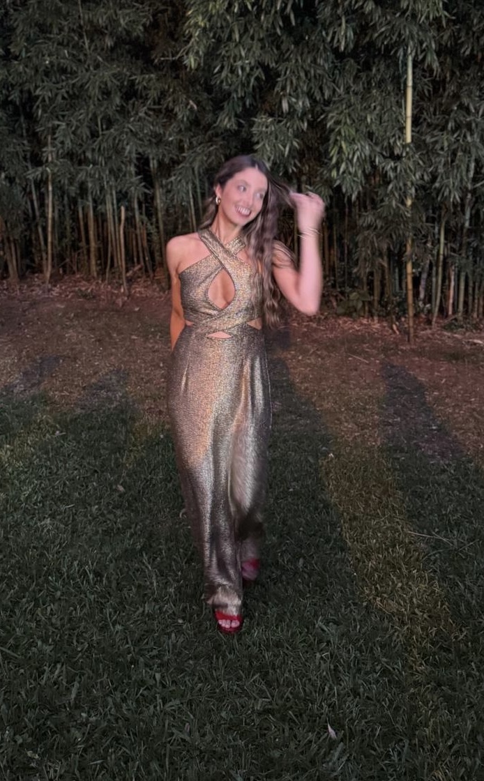 Vestido galio dorado