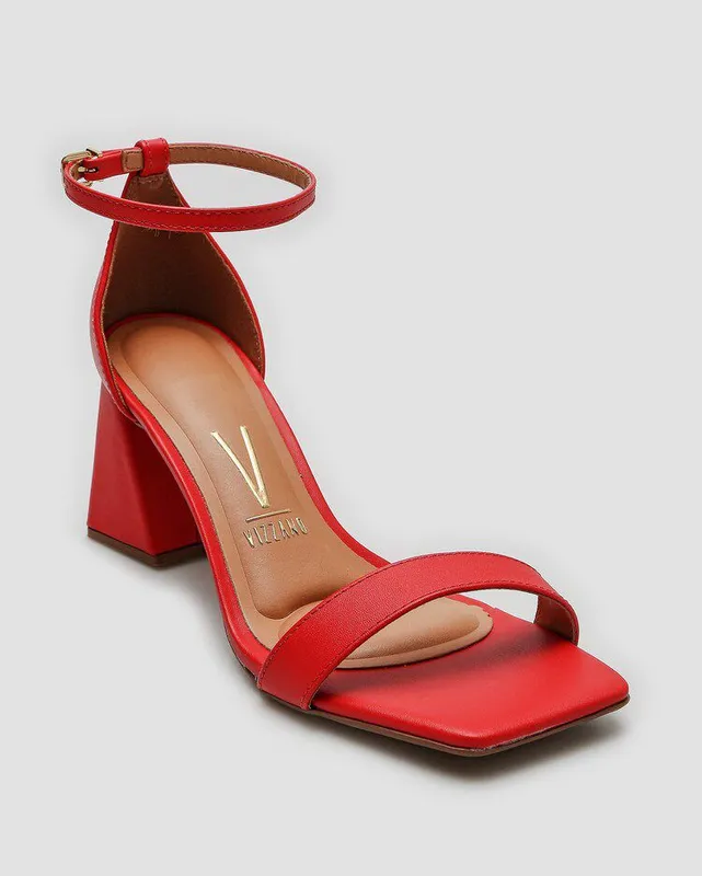 Sandalias rojas con tobillera vizzano