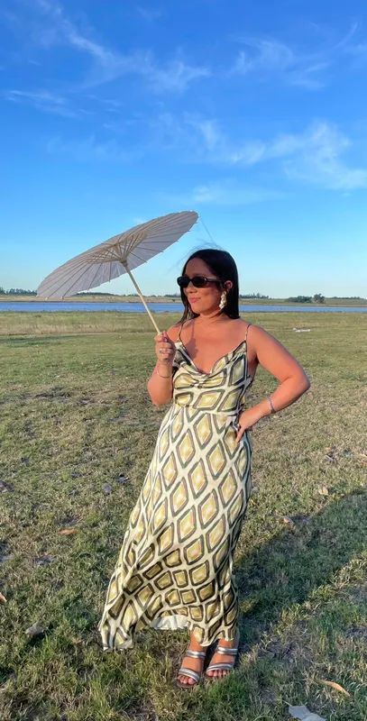 Vestido surkana verdes con choker