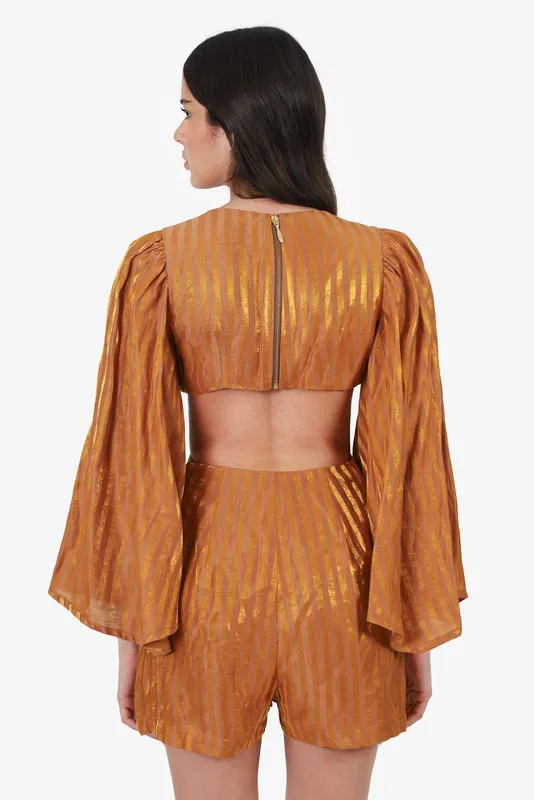 Vestido cut out azulu