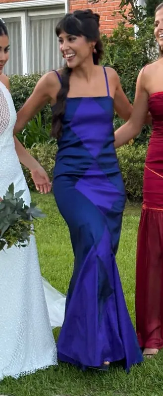 Vestido agnes rombo azul