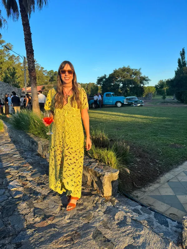 Vestido Plan Be verde encaje