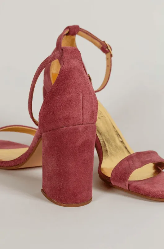 Sandalias consi rosa viejo, gamuza 38