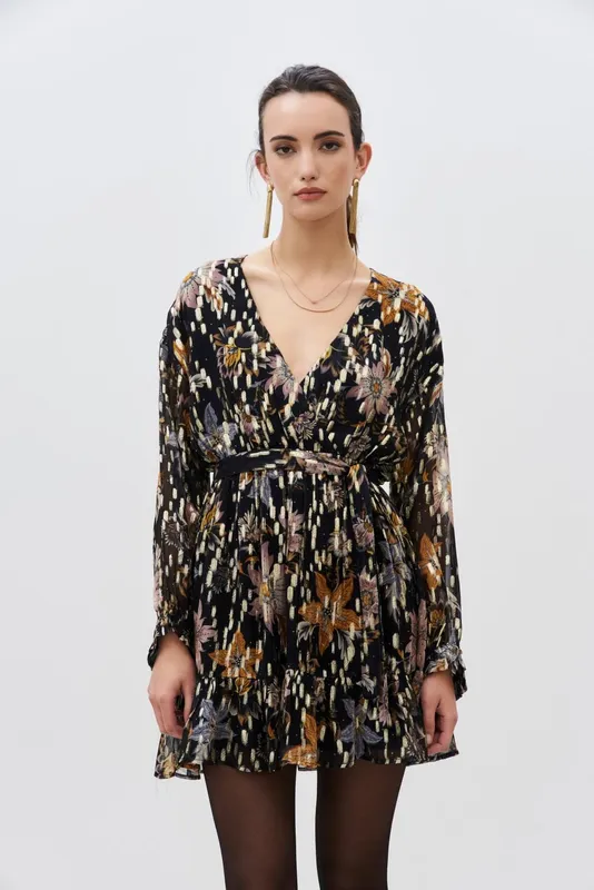 Vestido rapsodia shiny con mangas