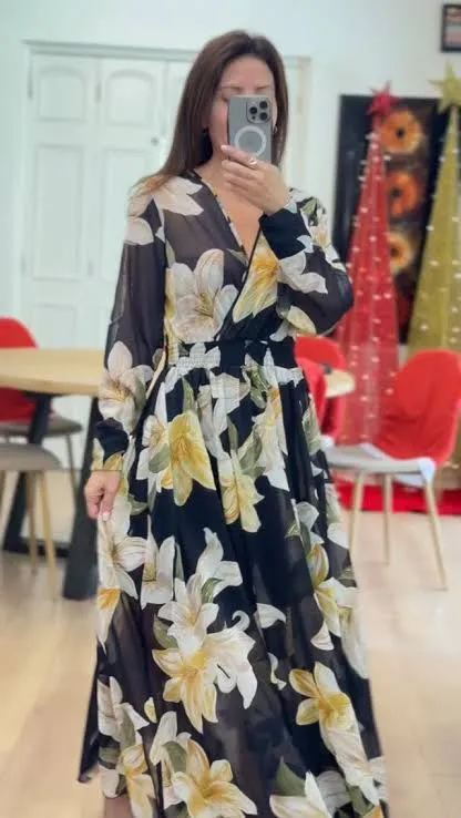 Vestido kate and lily Azul estampado flores