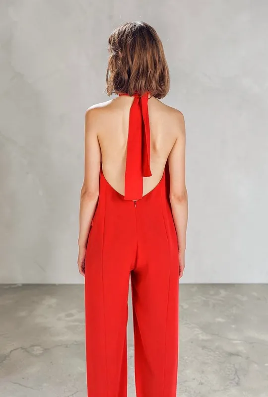 Mono Halter rojo con espalda 