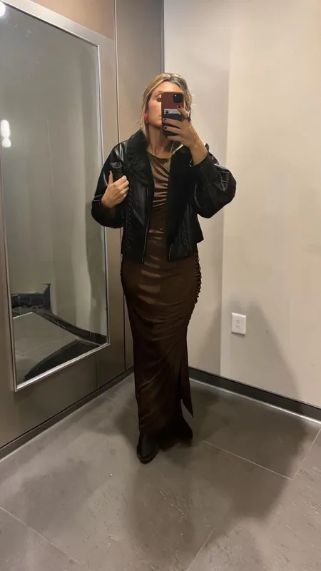 Vestido chocolate cut