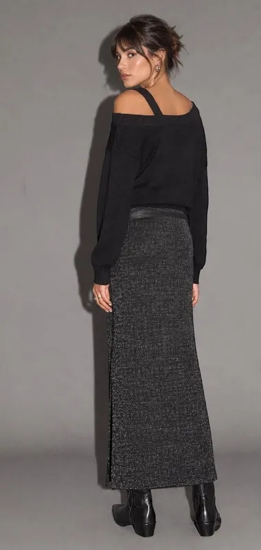 Falda lurex cintura elastica Kosiuko
