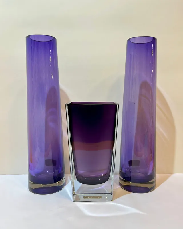 Florero cilíndrico amatista