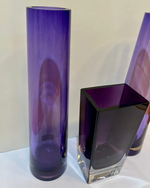 Florero cilíndrico amatista