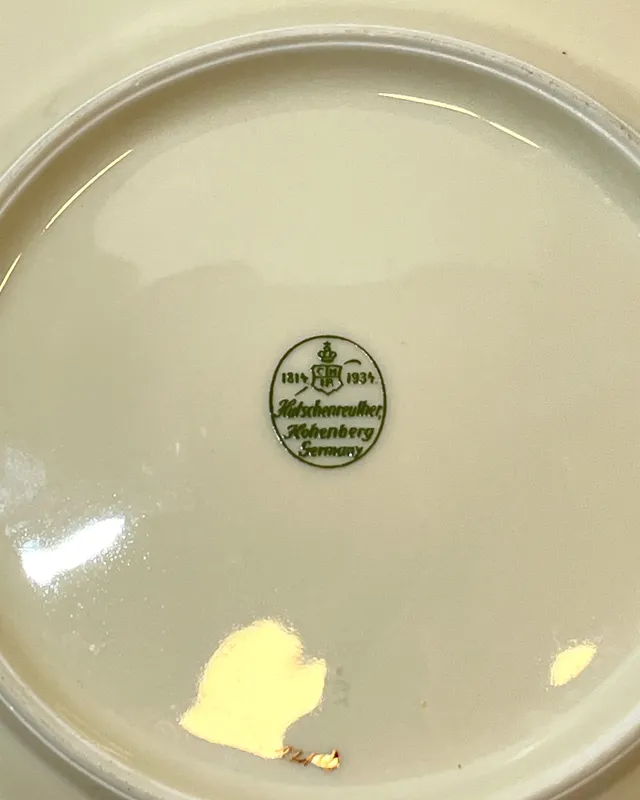 Juego de 6 platos de postre alemanes