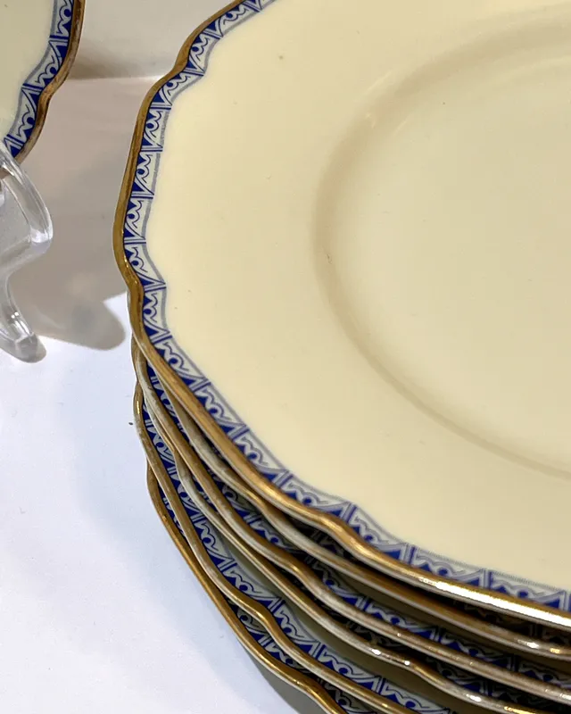 Juego de 6 platos de postre alemanes