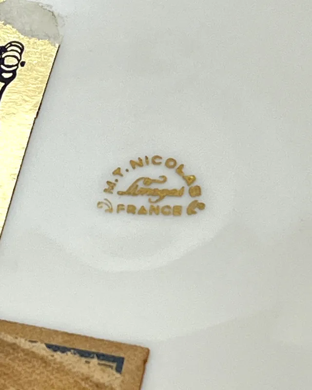 Plato con escena limoges