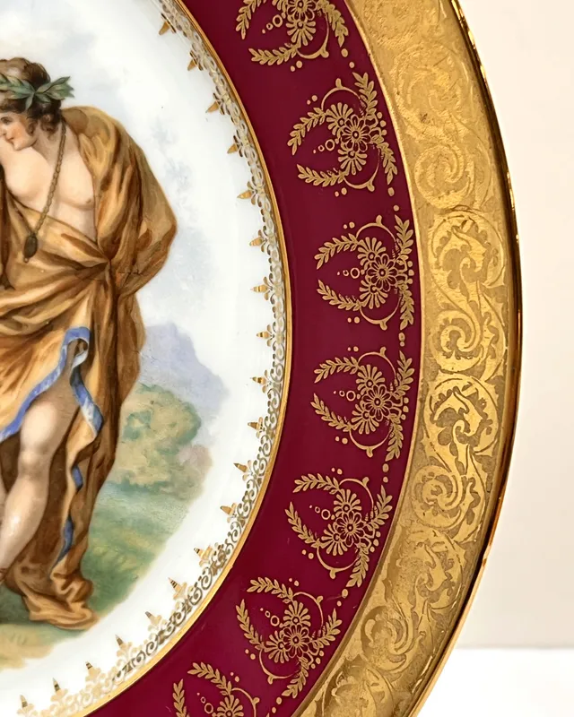 Plato con escena limoges