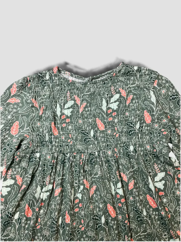 Vestido verde estampado gocco