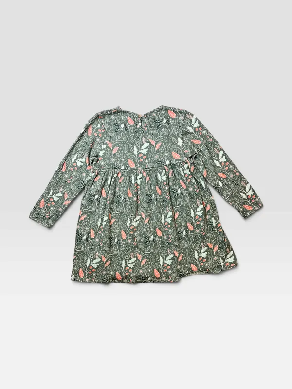Vestido verde estampado gocco
