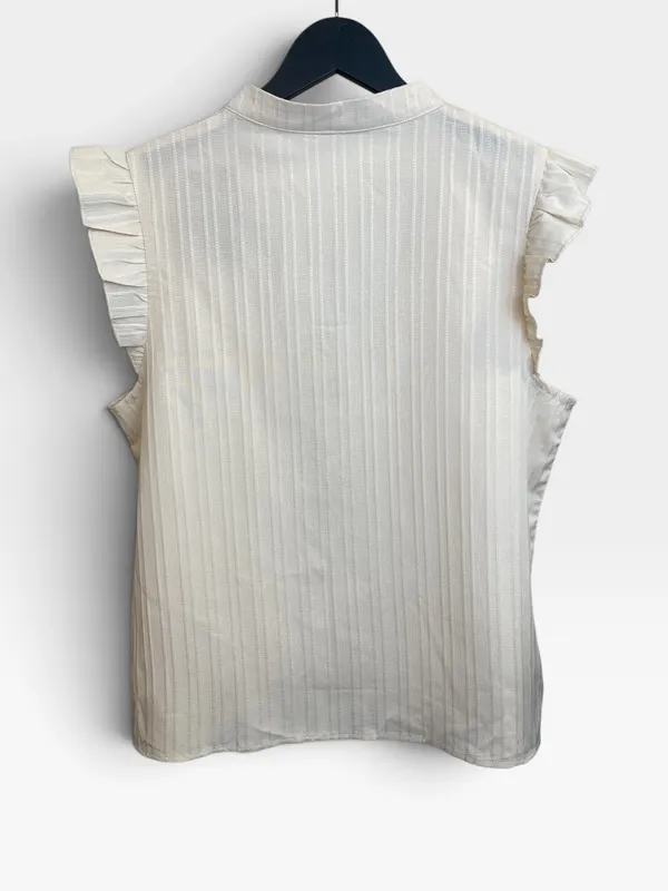 Blusa biege con guarda sin marca
