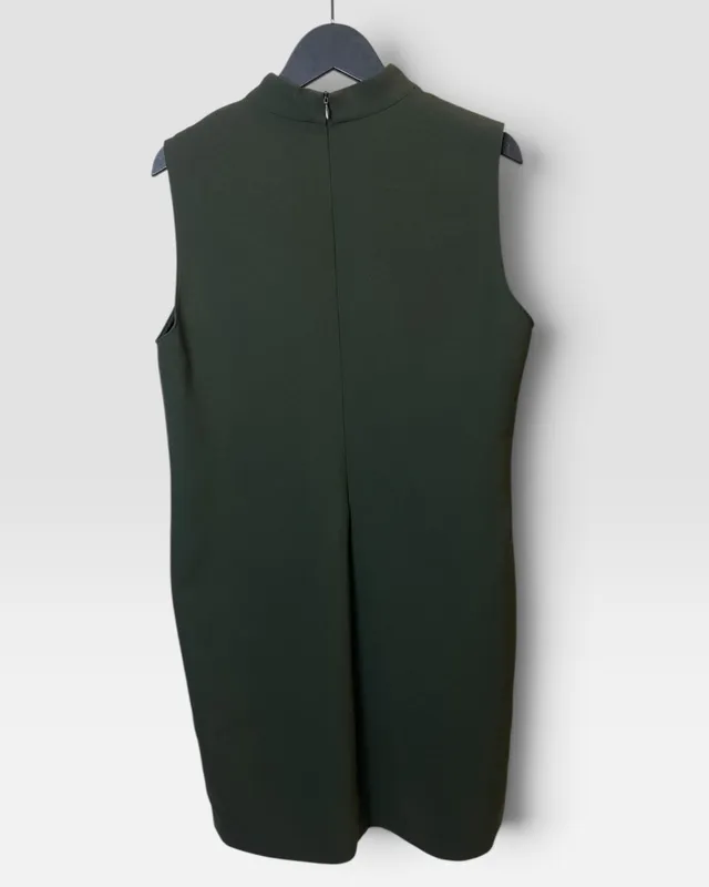 Vestido corto verde militar  zara