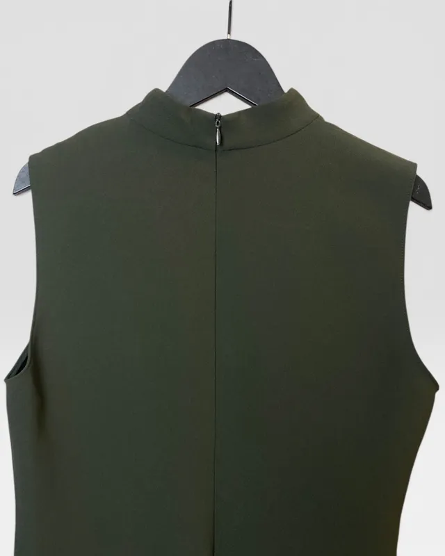 Vestido corto verde militar  zara