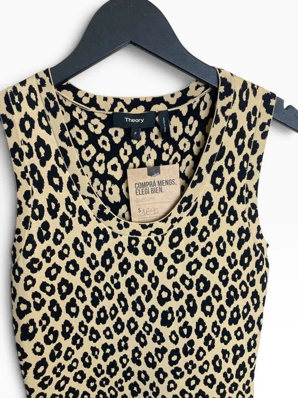 Vestido animal print elastizado theory
