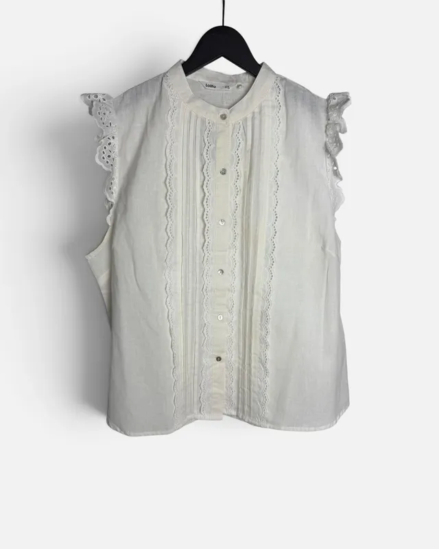 Camisa cruda c/alforzas lolita