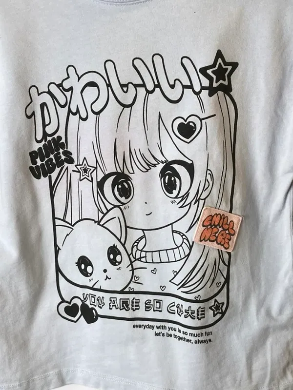 Remera lila estampada zara