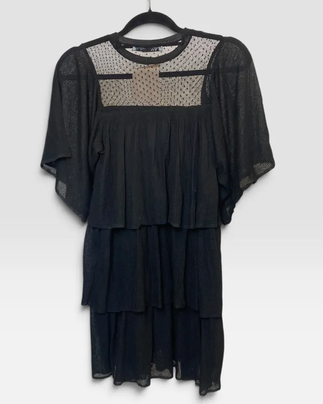 Vestido corto negro zara