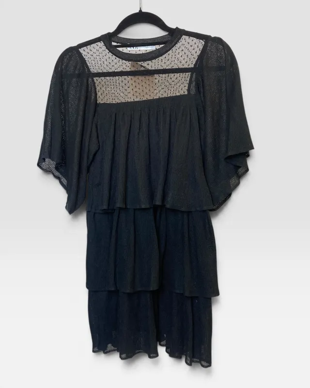 Vestido corto negro zara