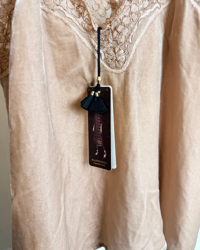 Musculosa lencera terciopelo rapsodia