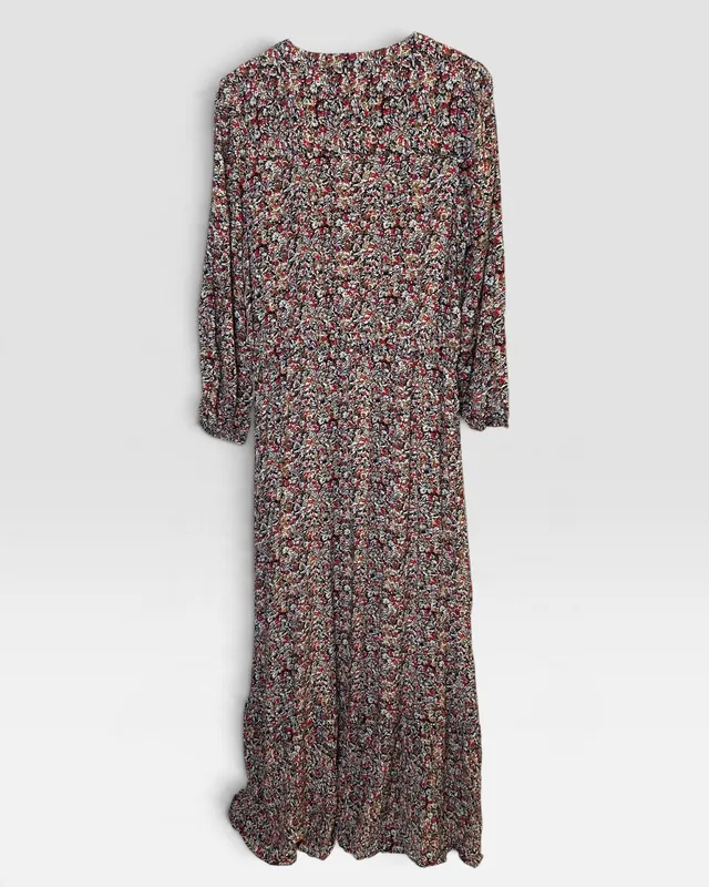 Vestido estampado negro indian