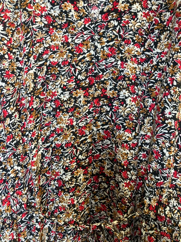 Vestido estampado negro indian