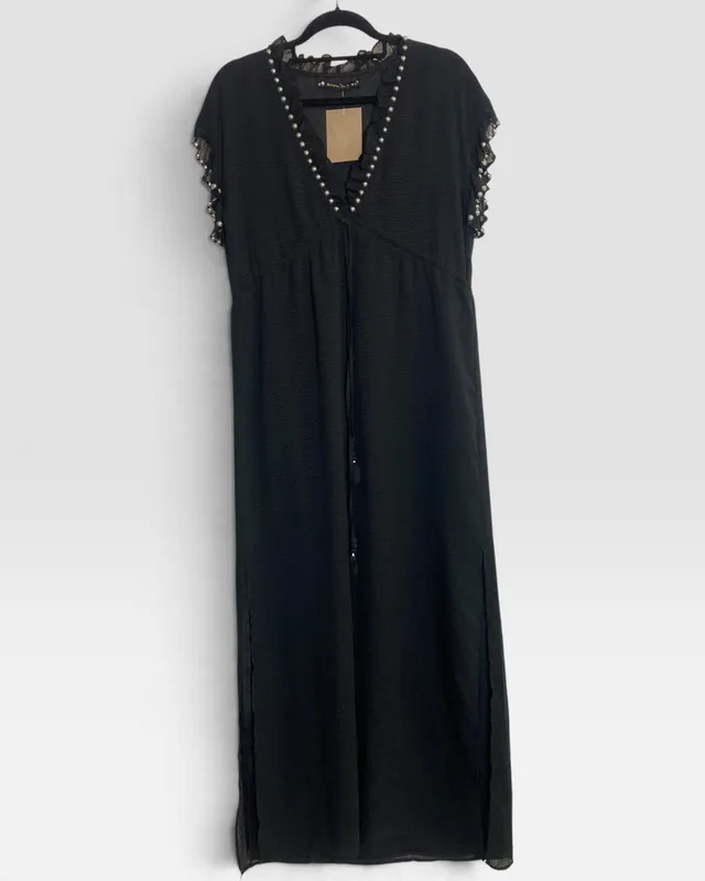 Vestido negro rapsodia