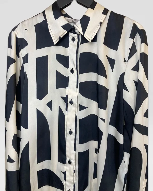 Camisa estamapda saten h&m